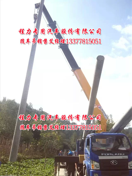 拉電桿隨車起重運(yùn)輸車