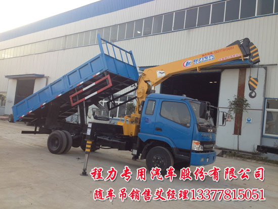 東風(fēng)勁卡隨車吊4噸國(guó)四勁卡隨車起重運(yùn)輸車